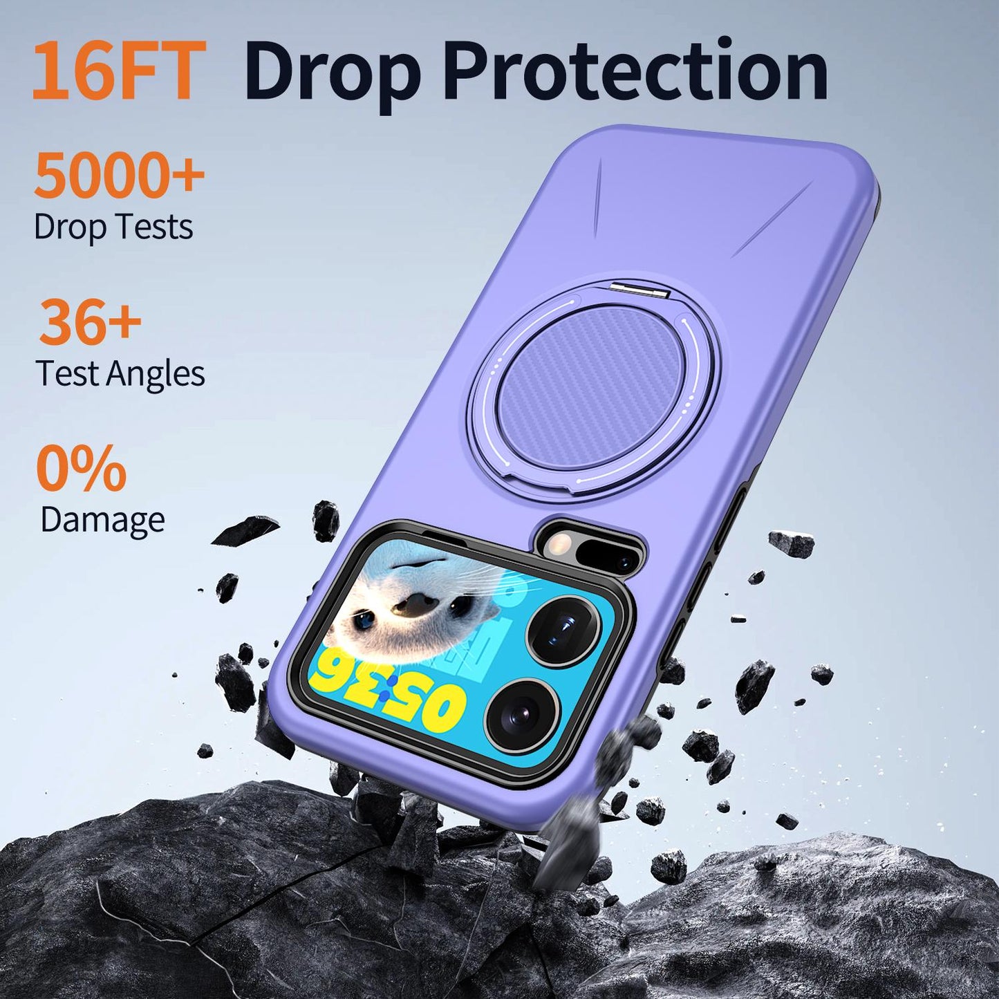 For Xiaomi 17 Pro Max Kalebol Magnetic MagSafe Rotation Holder PC Phone Case(Lilac)