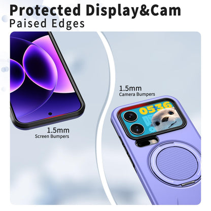 For Xiaomi 17 Pro Max Kalebol Magnetic MagSafe Rotation Holder PC Phone Case(Lilac)