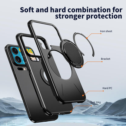 For Xiaomi 17 Pro Kalebol Magnetic MagSafe Rotation Holder PC Phone Case(Black)