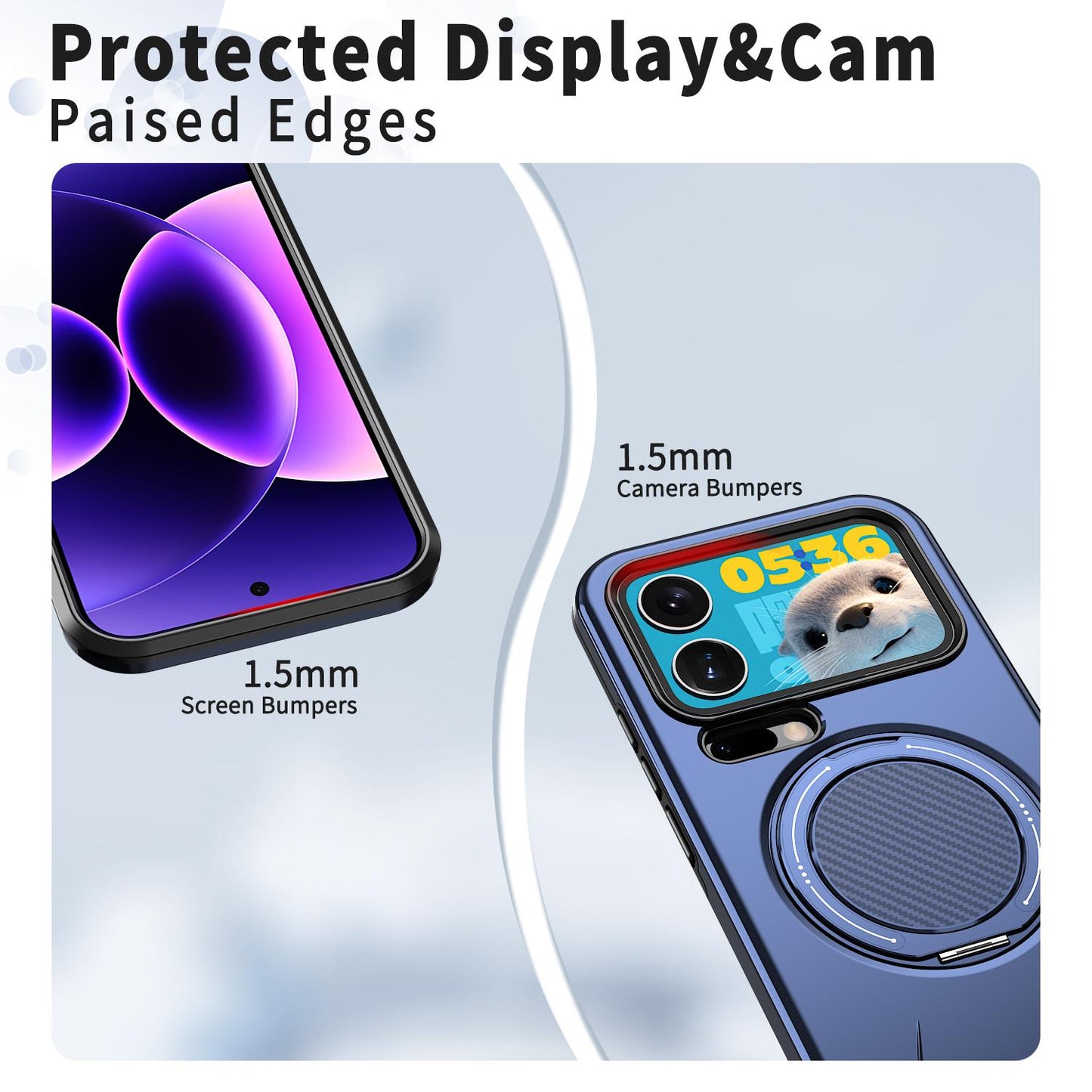 For Xiaomi 17 Pro Kalebol Magnetic MagSafe Rotation Holder PC Phone Case(Blue)