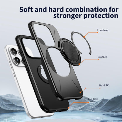 For Xiaomi 17 Kalebol Magnetic MagSafe Rotation Holder PC Phone Case(Black)
