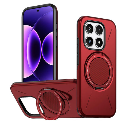 For Xiaomi 17 Kalebol Magnetic MagSafe Rotation Holder PC Phone Case(Red)