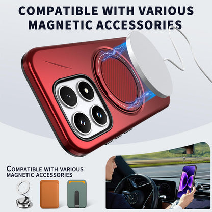 For Xiaomi 17 Kalebol Magnetic MagSafe Rotation Holder PC Phone Case(Red)