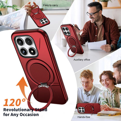 For Xiaomi 17 Kalebol Magnetic MagSafe Rotation Holder PC Phone Case(Red)