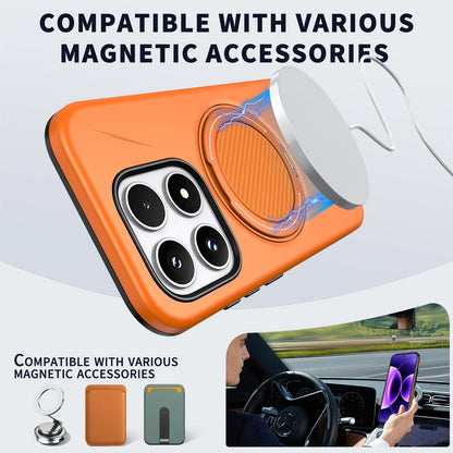 For Xiaomi 17 Kalebol Magnetic MagSafe Rotation Holder PC Phone Case(Orange)
