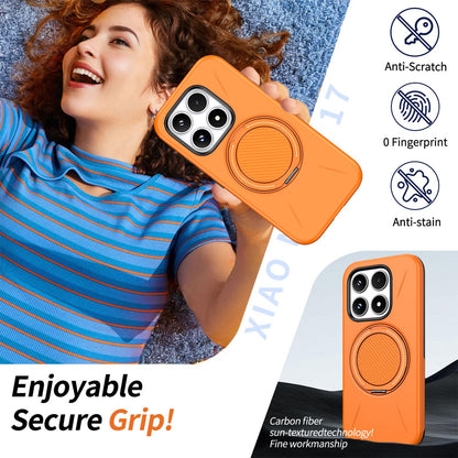 For Xiaomi 17 Kalebol Magnetic MagSafe Rotation Holder PC Phone Case(Orange)