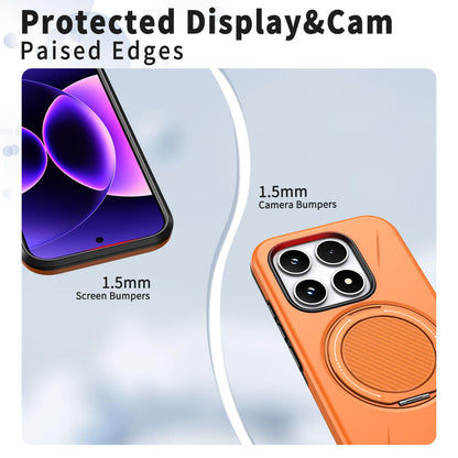 For Xiaomi 17 Kalebol Magnetic MagSafe Rotation Holder PC Phone Case(Orange)