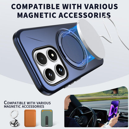 For Xiaomi 17 Kalebol Magnetic MagSafe Rotation Holder PC Phone Case(Blue)