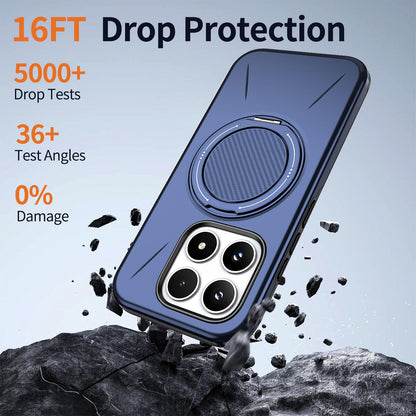 For Xiaomi 17 Kalebol Magnetic MagSafe Rotation Holder PC Phone Case(Blue)