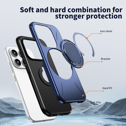 For Xiaomi 17 Kalebol Magnetic MagSafe Rotation Holder PC Phone Case(Blue)