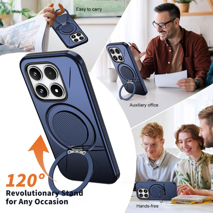For Xiaomi 17 Kalebol Magnetic MagSafe Rotation Holder PC Phone Case(Blue)