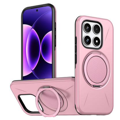 For Xiaomi 17 Kalebol Magnetic MagSafe Rotation Holder PC Phone Case(Pink)