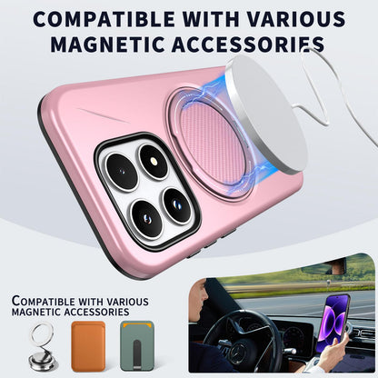 For Xiaomi 17 Kalebol Magnetic MagSafe Rotation Holder PC Phone Case(Pink)