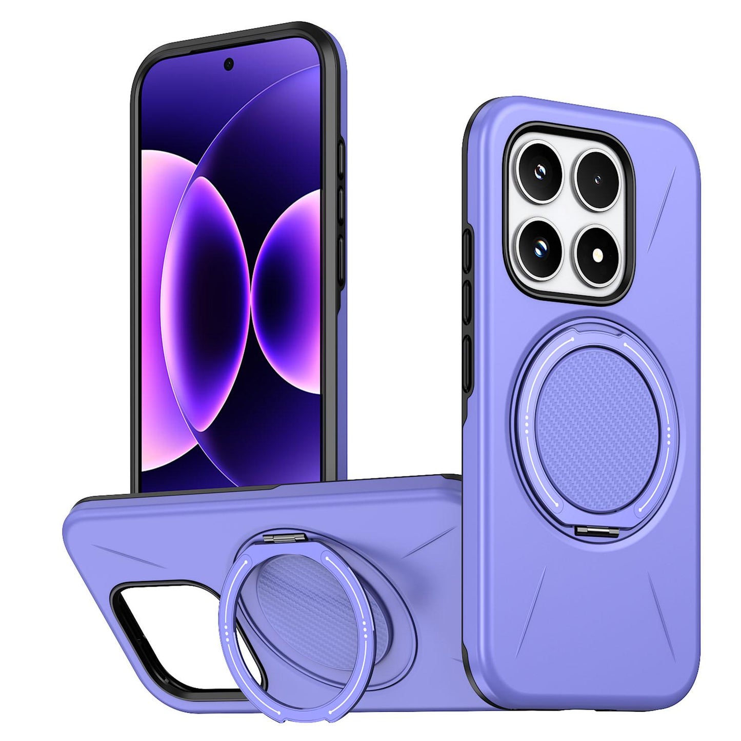 For Xiaomi 17 Kalebol Magnetic MagSafe Rotation Holder PC Phone Case(Lilac)