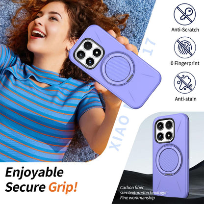 For Xiaomi 17 Kalebol Magnetic MagSafe Rotation Holder PC Phone Case(Lilac)
