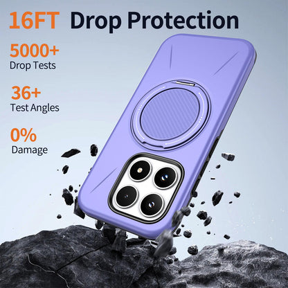 For Xiaomi 17 Kalebol Magnetic MagSafe Rotation Holder PC Phone Case(Lilac)
