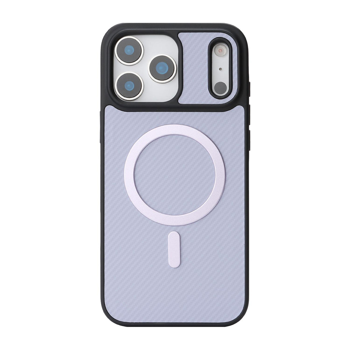 For iPhone 18 Pro Carbon Fiber MagSafe Phone Case - Purple - SYA003137710D