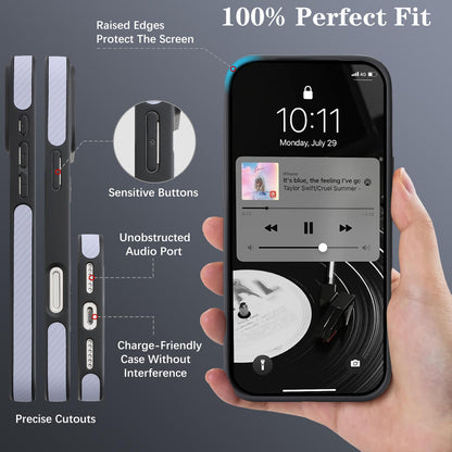 For iPhone 18 Pro Carbon Fiber MagSafe Phone Case - Purple - SYA003137710D