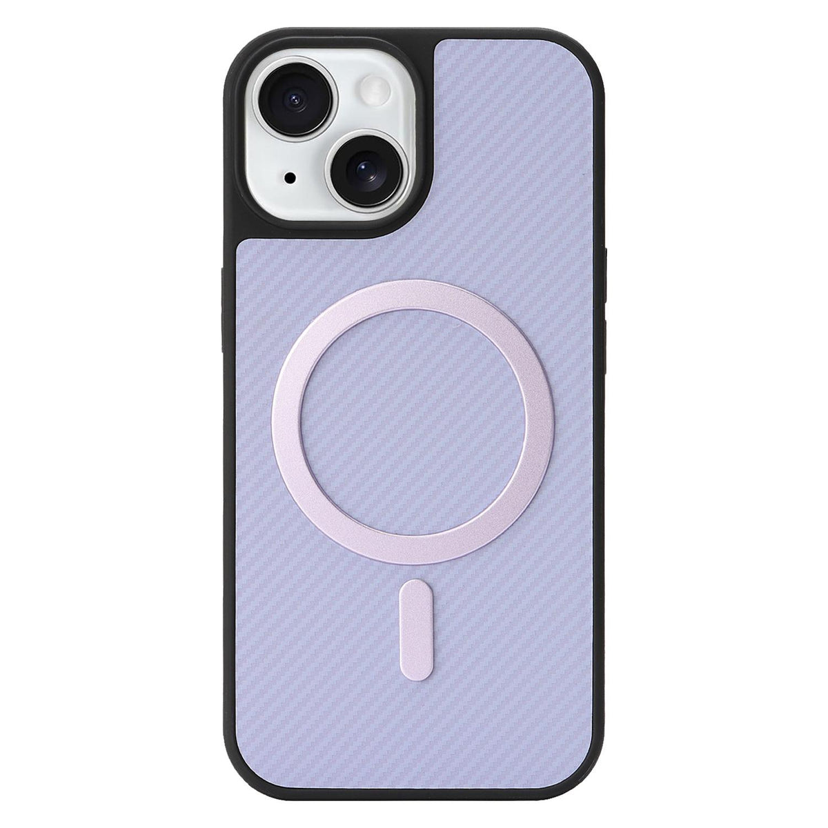 For iPhone 14 Carbon Fiber MagSafe Phone Case - Purple - SYA003137718D