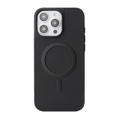For iPhone 13 Pro Carbon Fiber MagSafe Phone Case - Black - SYA003137720A