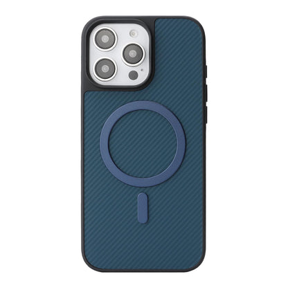 For iPhone 13 Pro Carbon Fiber MagSafe Phone Case - Blue - SYA003137720C