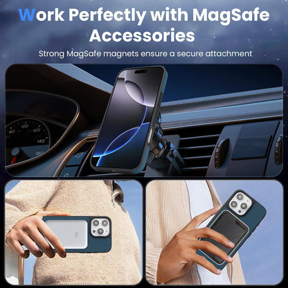 For iPhone 13 Pro Carbon Fiber MagSafe Phone Case - Blue - SYA003137720C