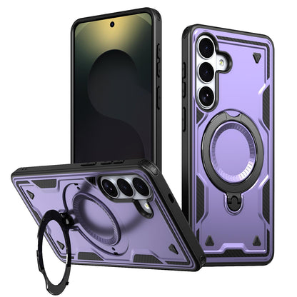 For Galaxy S26+ 5G Kalebol PC Hybrid TPU Armor MagSafe Ring Holder Phone Case(Purple)