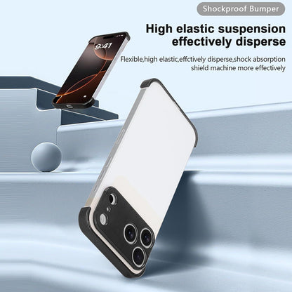 For iPhone 18 Pro Max Ultra-thin Frameless Titanium Alloy Four Corner Shockproof Phone Case - Black - SYA003189605C