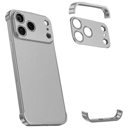 For iPhone 18 Pro Max Ultra-thin Frameless Titanium Alloy Four Corner Shockproof Phone Case - Titanium Gray - SYA003189605D