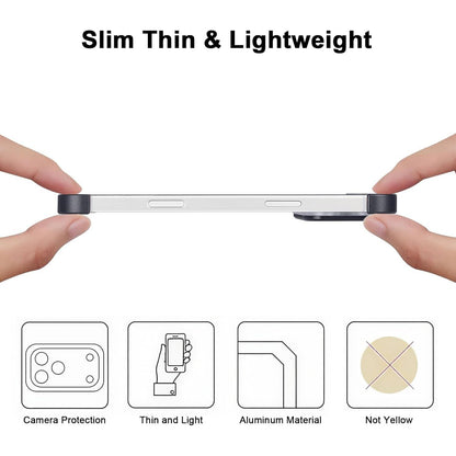 For iPhone 18 Pro Ultra-thin Frameless Titanium Alloy Four Corner Shockproof Phone Case - Black - SYA003189606C