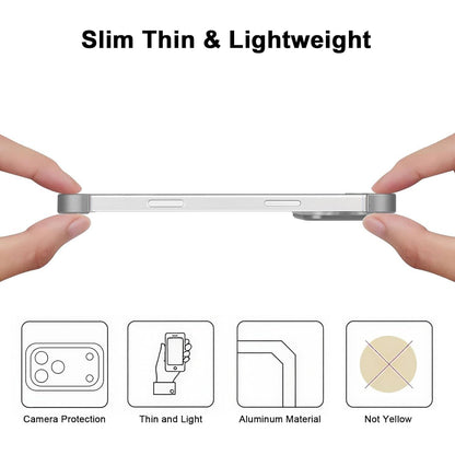 For iPhone 18 Pro Ultra-thin Frameless Titanium Alloy Four Corner Shockproof Phone Case - Titanium Gray - SYA003189606D