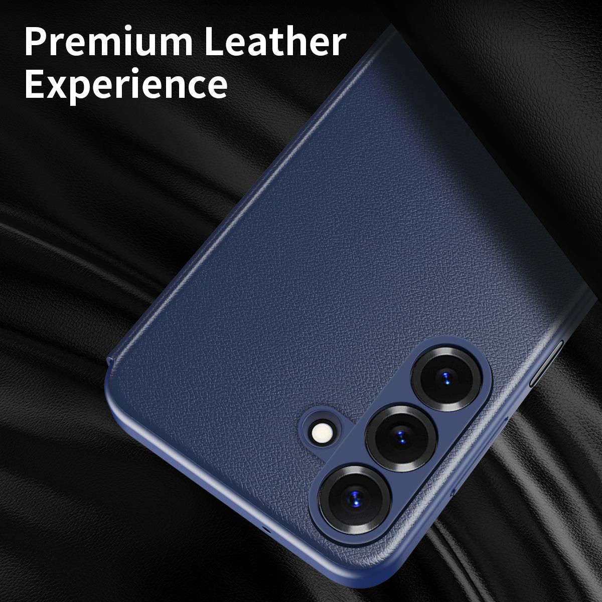 For Galaxy A27 5G Smart View Window Leather Phone Case - Blue - SYA003197623C