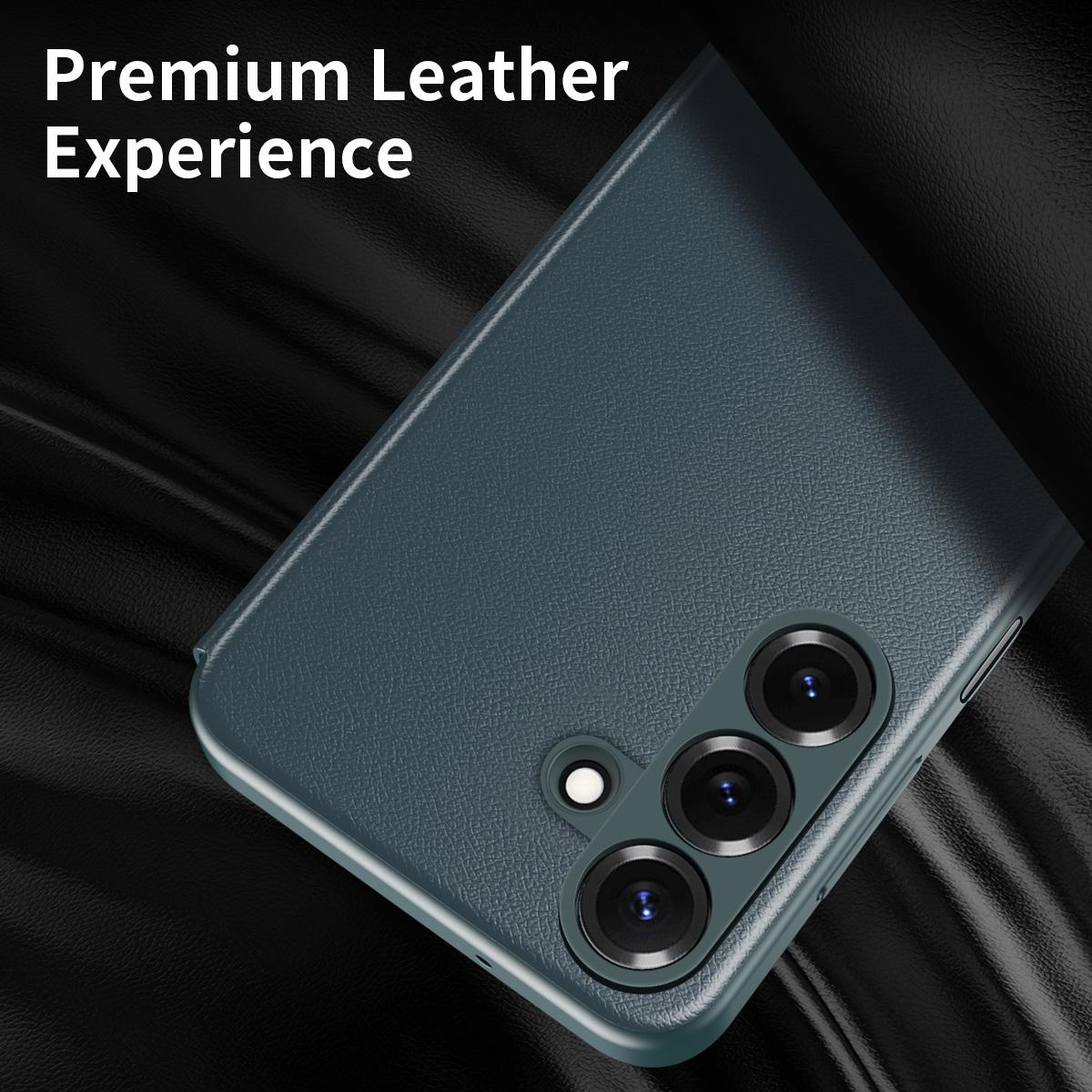 For Galaxy A27 5G Smart View Window Leather Phone Case - Green - SYA003197623D