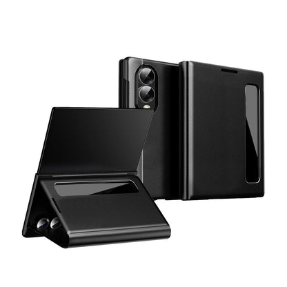 For Galaxy Z Fold8 5G Smart View Window Leather Phone Case(Black)