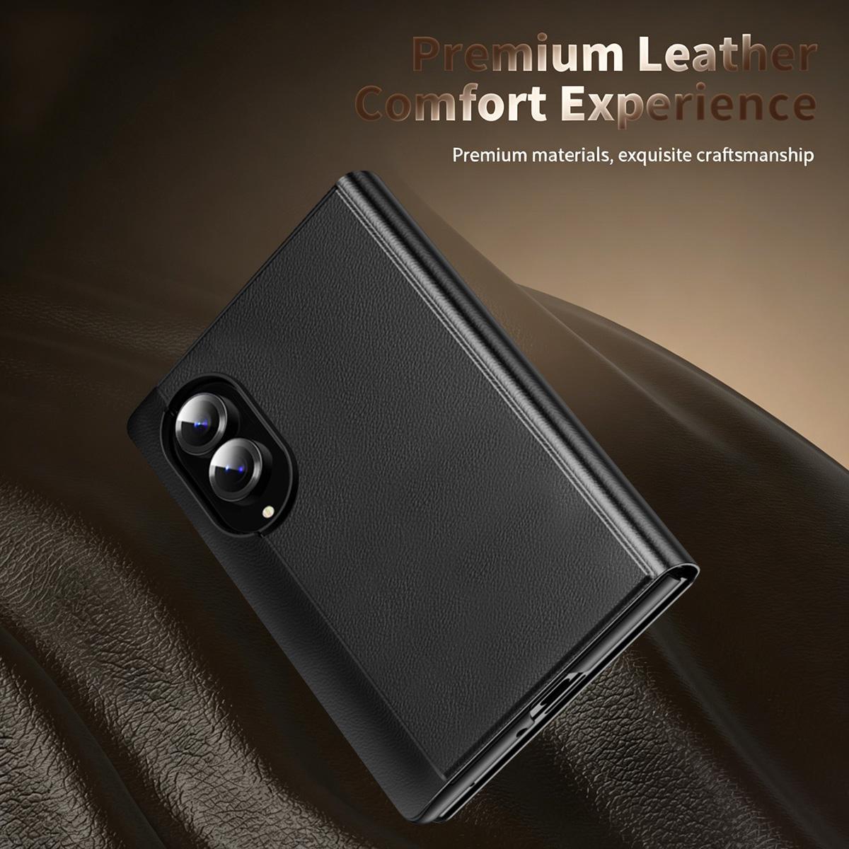 For Galaxy Z Fold8 5G Smart View Window Leather Phone Case(Black)