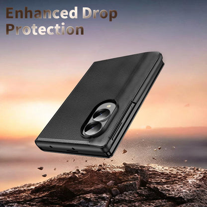 For Galaxy Z Fold8 5G Smart View Window Leather Phone Case(Black)