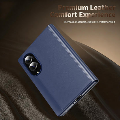 For Galaxy Z Fold8 5G Smart View Window Leather Phone Case(Blue)
