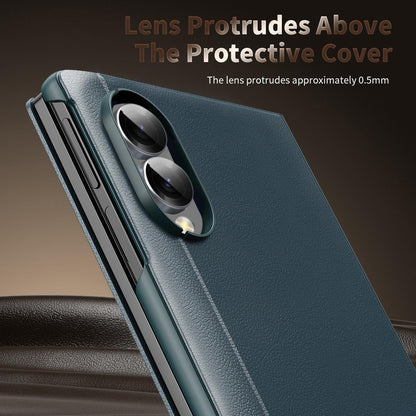 For Galaxy Z Fold8 5G Smart View Window Leather Phone Case(Green)