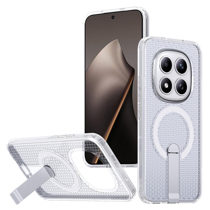 For Redmi Note 15+ 5G Global 163.3mm Kalebol Honeycomb Cooling MagSafe Holder Phone Case - Matte Transparent - SYA003207902D