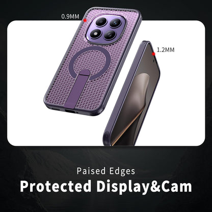 For Redmi Note 15+ 5G Global 163.3mm Kalebol Honeycomb Cooling MagSafe Holder Phone Case - Purple - SYA003207902F