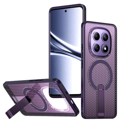 For Redmi Note 15 Pro 4G Global 163.2mm Kalebol Honeycomb Cooling MagSafe Holder Phone Case - Purple - SYA003207904F