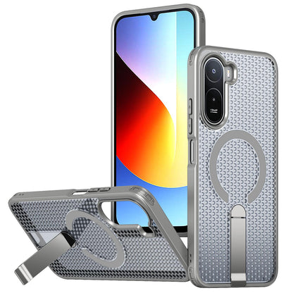 For Redmi  A7 Pro 4G / 5G 171mm Kalebol Honeycomb Cooling MagSafe Holder Phone Case - Titanium Grey - SYA003207907C