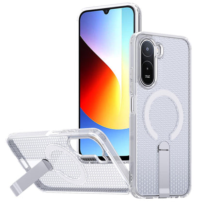 For Redmi  A7 Pro 4G / 5G 171mm Kalebol Honeycomb Cooling MagSafe Holder Phone Case - Matte Transparent - SYA003207907D