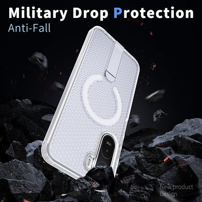 For Redmi  A7 Pro 4G / 5G 171mm Kalebol Honeycomb Cooling MagSafe Holder Phone Case - Matte Transparent - SYA003207907D