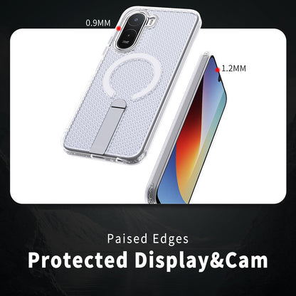 For Redmi  A7 Pro 4G / 5G 171mm Kalebol Honeycomb Cooling MagSafe Holder Phone Case - Matte Transparent - SYA003207907D