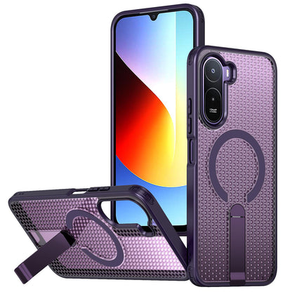 For Redmi  A7 Pro 4G / 5G 171mm Kalebol Honeycomb Cooling MagSafe Holder Phone Case - Purple - SYA003207907F