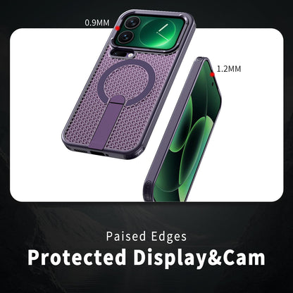 For Xiaomi 17 Pro Kalebol Honeycomb Cooling MagSafe Holder Phone Case - Purple - SYA003207911F