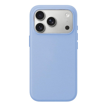 For iPhone Air Official Tech Fabric Texture Side-Adhesive TPU Magnetic Phone Case with Camera Button - Light Blue - SYA003209504G