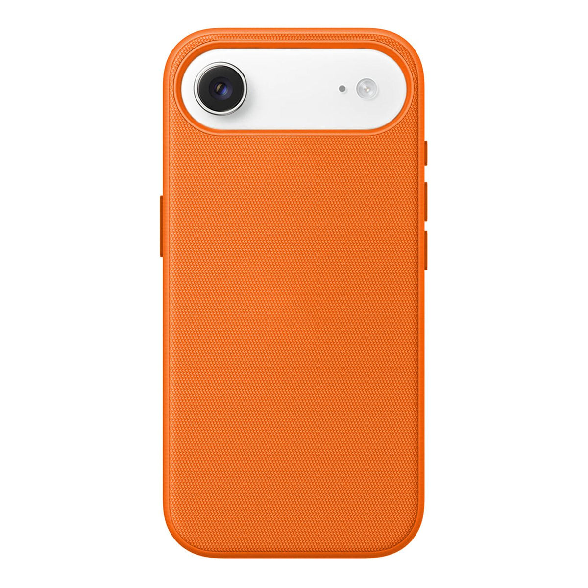 For iPhone 16 Pro Official Tech Fabric Texture Side-Adhesive TPU Magnetic Phone Case with Camera Button - Orange - SYA003209506F
