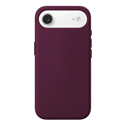 For iPhone 16 Pro Official Tech Fabric Texture Side-Adhesive TPU Magnetic Phone Case with Camera Button - Cherry Red - SYA003209506H